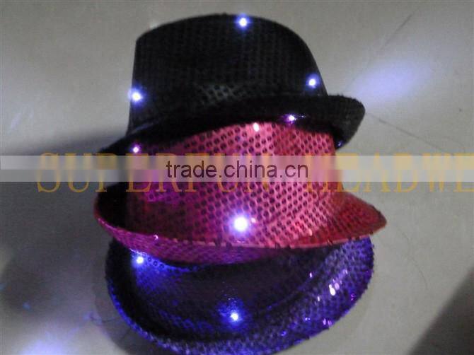 supply hot selling LED flashing Christmas hats