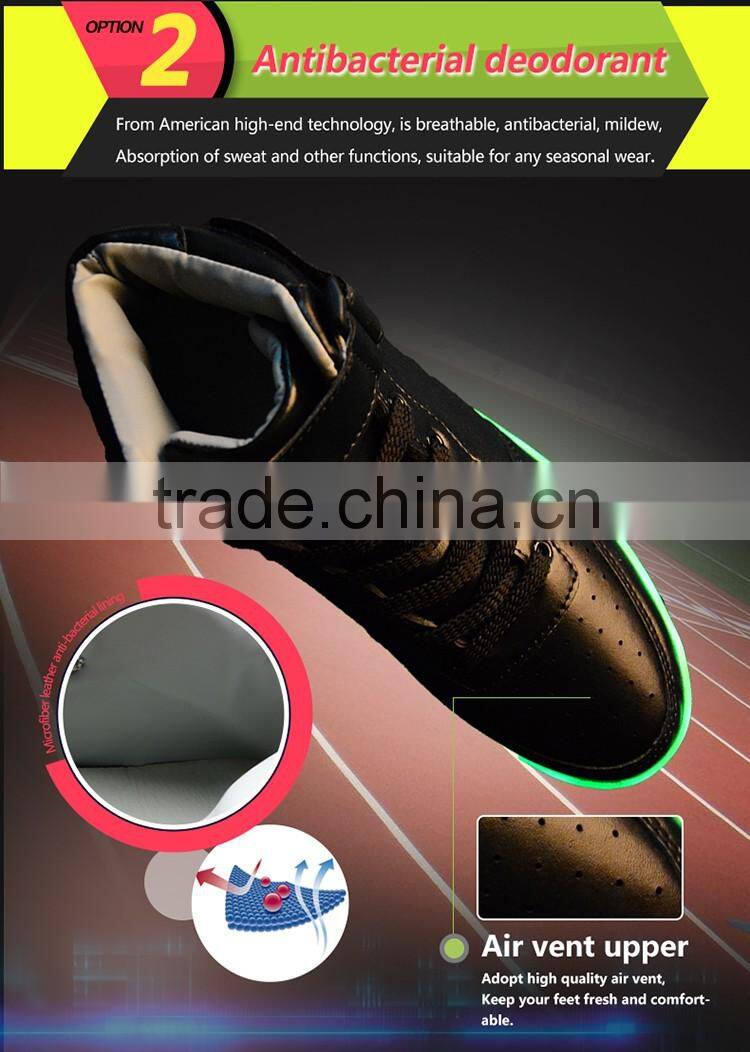 Dubai shoes 2016 summer LED shoes glowing flashing shoes adult