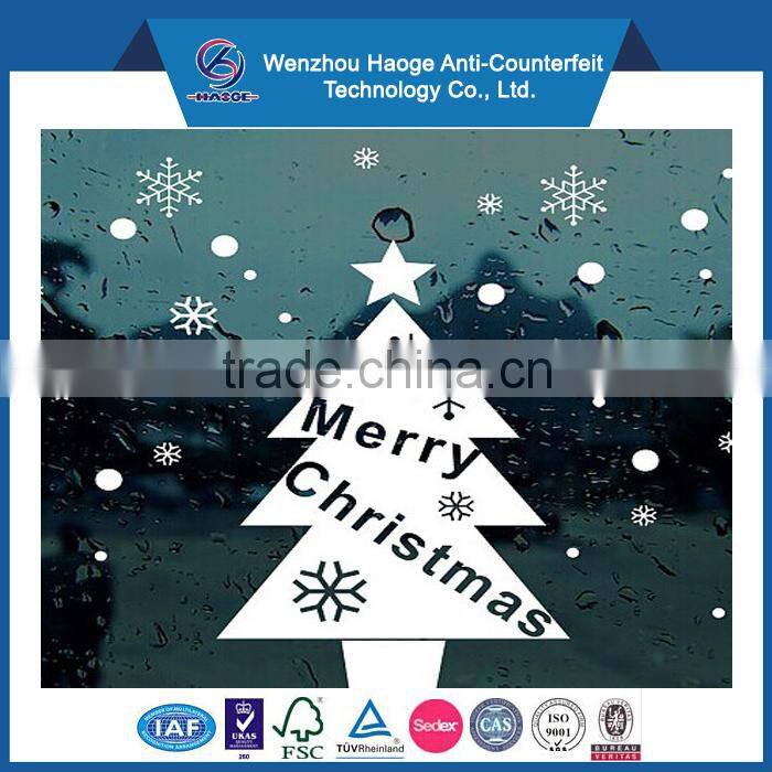 Merry christmas window sticker & christmas static cling sticker