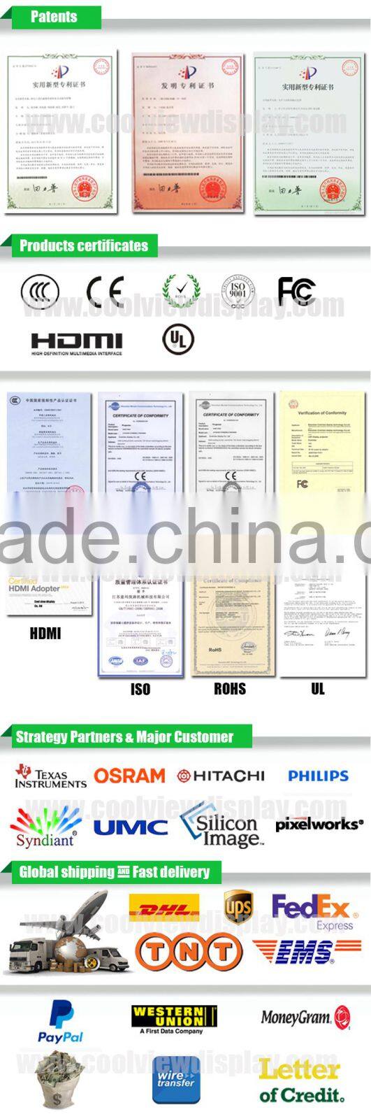 Top quality Holographic screen film with 4types transparent,light grey,dark grey,white