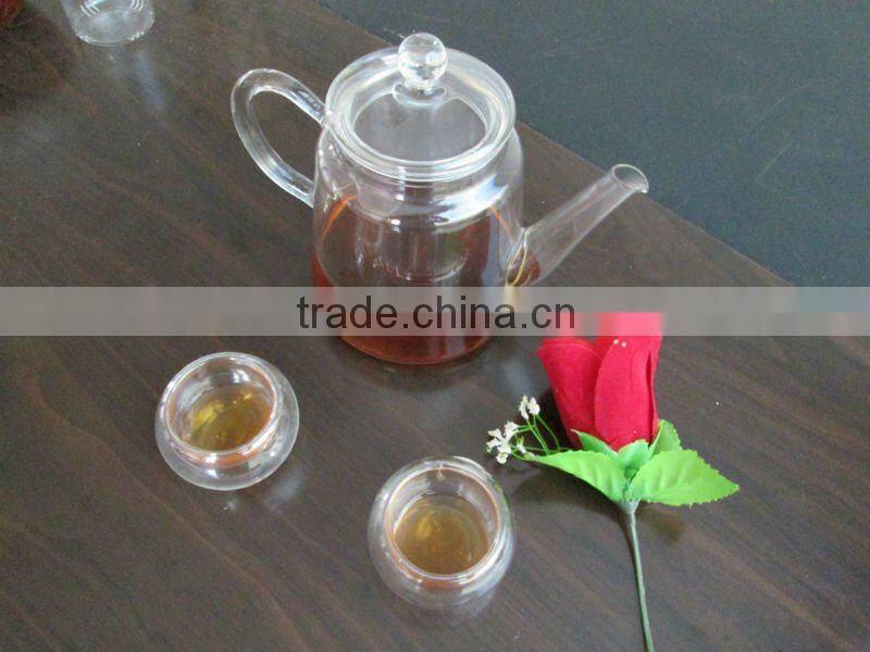 hot sale New Style design Handmade process Heat resistant borosilicate glass teapot set
