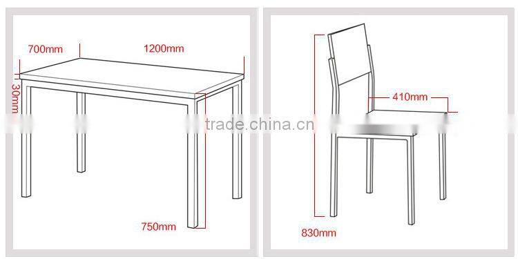 Foshan imported custom sizes cheap price rustic dinner table set no scratch 4 seater wood dining table
