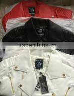 stock custom man pu leather jacket