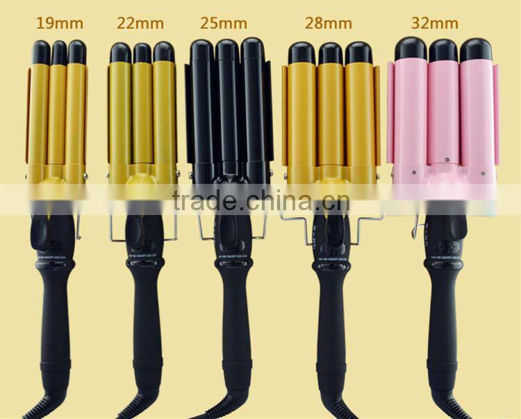 Hotsell LCD Digital Hair Waver 3 barrels hair curler