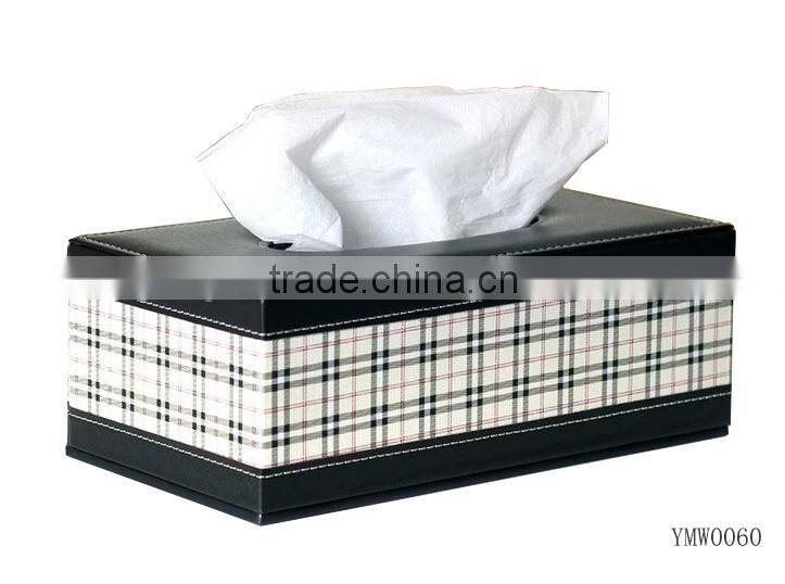 Leather Tissue Paper Box for Home & Hotel Supplies