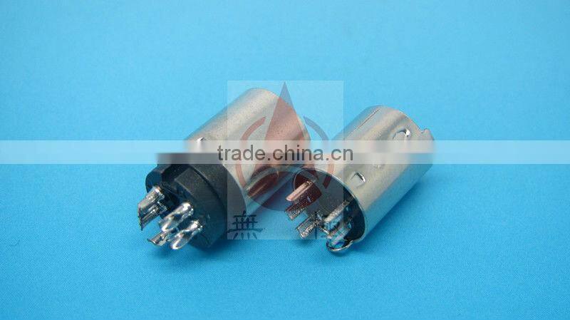 Nickel Plated Mini Din 5P Female Jack Connector