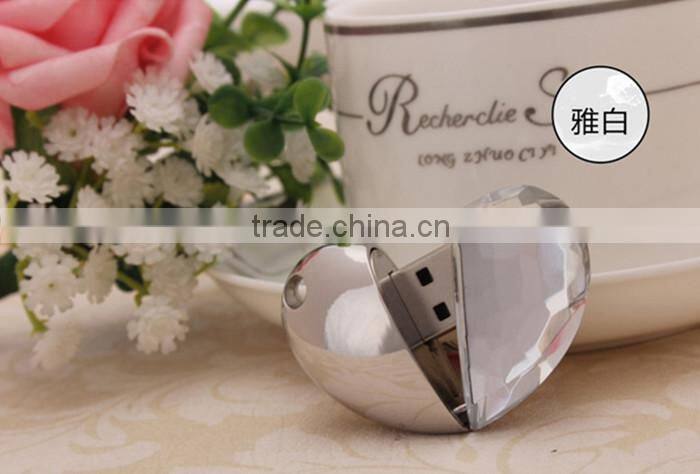 USB Flash Drive Customize Company Logo Bulk Cheap Heart Necklace Design 2GB 8GB