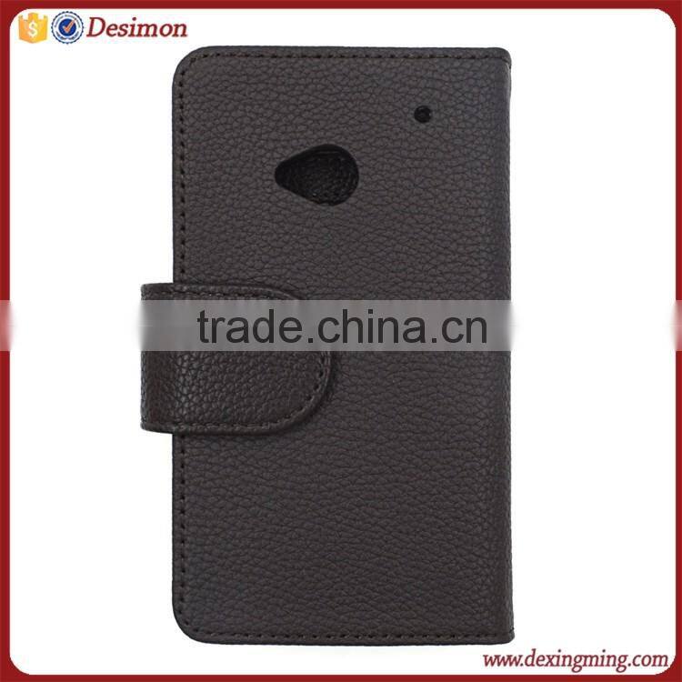 multifunctional Billfold Wallet Phone Case for HTC M7 mobile cover