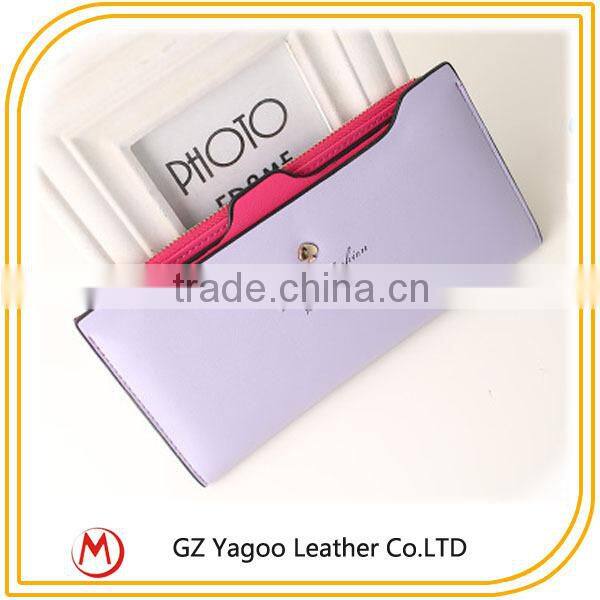 2015 Hot selling Ladies Beautiful Engraved Leather Wallet with kinds of colors