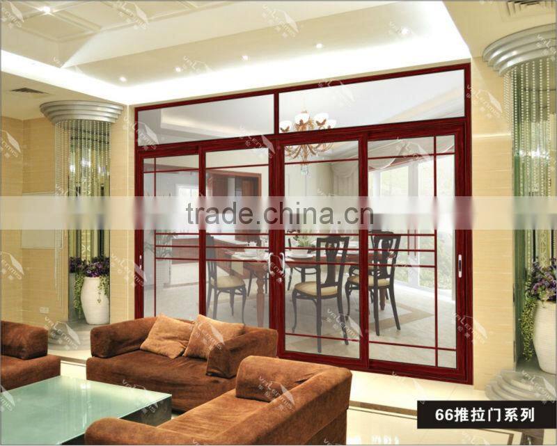 Valenmis tempered glassdoor,aluminum frame folding door/Double glazing aluminium bifold door