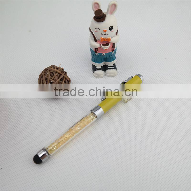 3 in 1 crystal laser pen, LED Pen with stylus ,touch pen for ipad