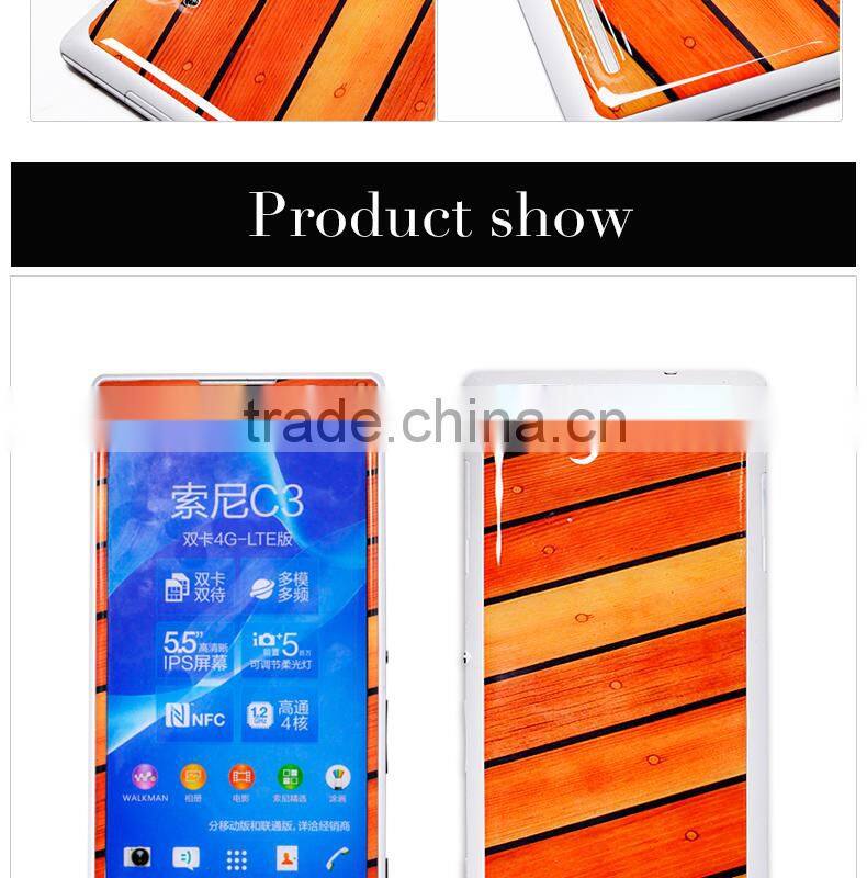 3M High end material mobile phone sticker for sony c3 epoxy skin