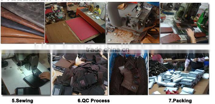 Wholesale short business model bifold travelus passport cover Prevent demagnetization with card holder