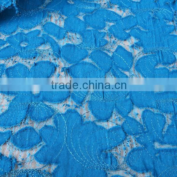 Girl dress latest applique lace trimming