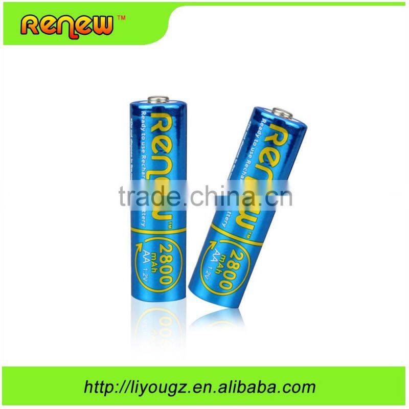 RENEW brand NiMH AA 2800mAh Ready-To-Use AA Rechargeable Batteries 8Pack