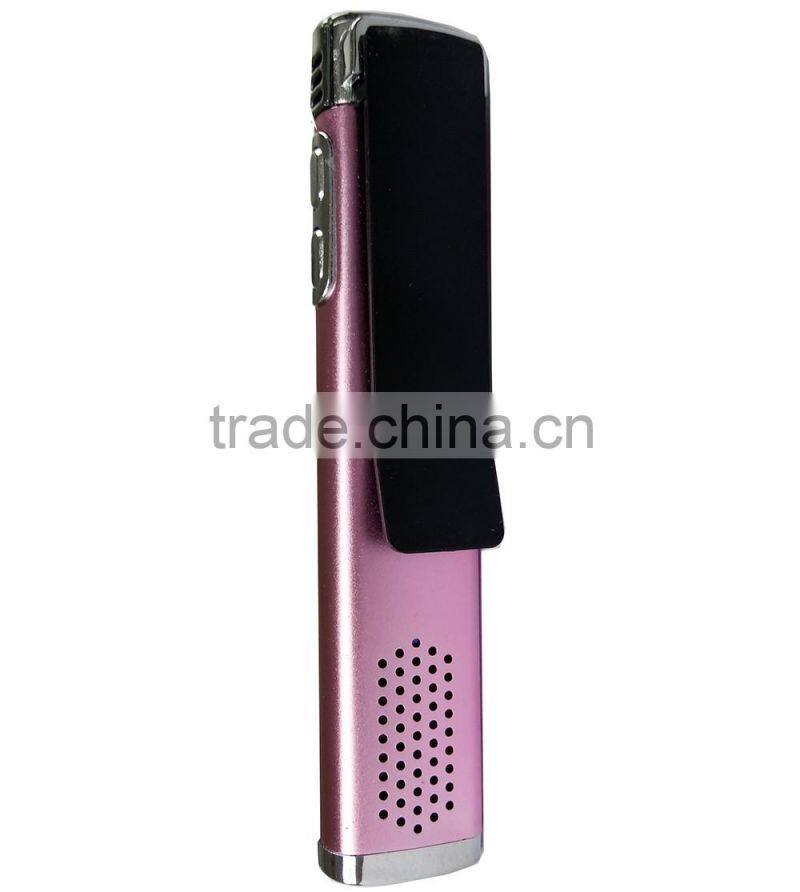 Black OLED Screen Fashion Design 160maH Lithium Battery Digital Pen Voice Recorder with Clamp GC-F1