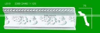 white gypsum cornice
