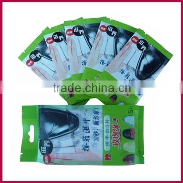 OEM manufacturing cleaning shoe wet wipes or leather shoe polish towelette