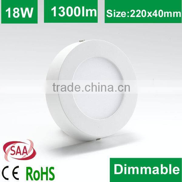 Australia Popular round high quality ultra slim led panel light 18w with CE ROHS SAA certificate
