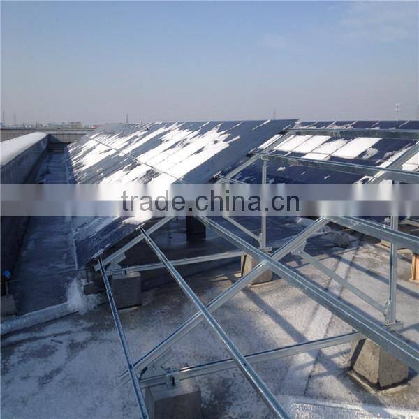 galvanize flat roof solar mounting system installation bracket parts of a roof structure