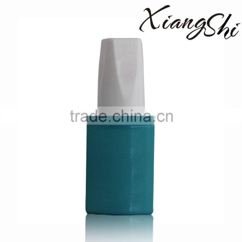 15Ml Sky Blue Gel Nail Polish Bottles With White Cap And Brush