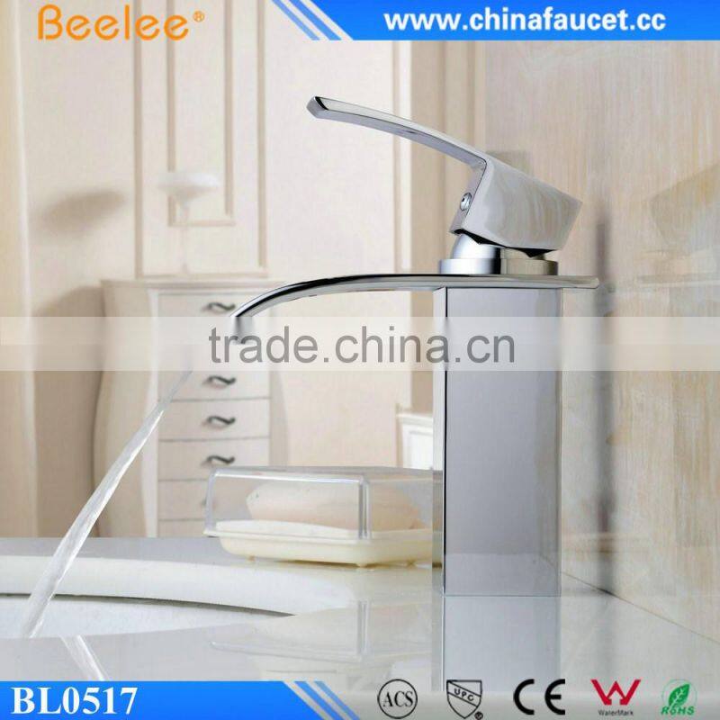 Beelee Waterfall Mixer Bathroom Basin Faucet with Single Hole Single Handle