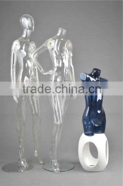 Transparent plastic polycarbonate mannequin