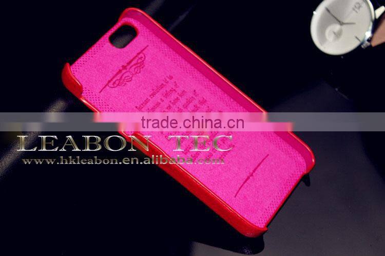 top grade leather case for iphone 5 with card slot, back phone case, newest desing mobile case