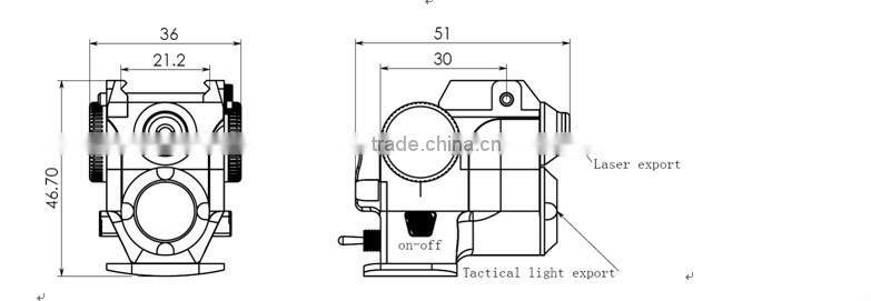 The smallest gun laser sights used for various pistols