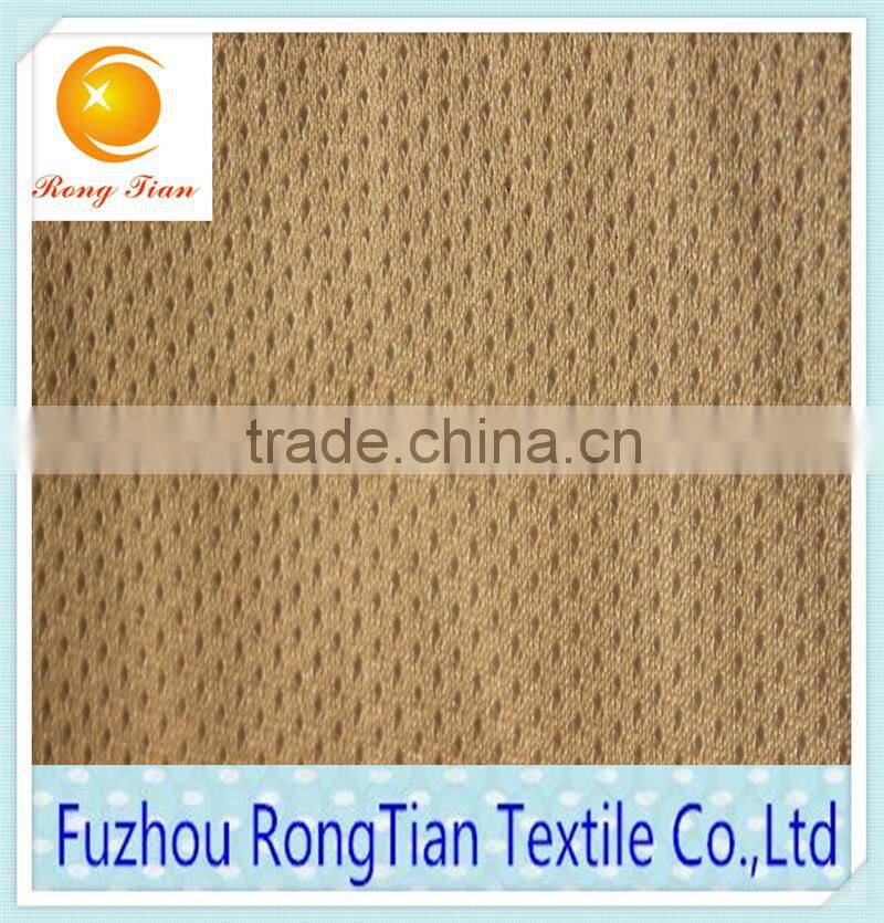 Shinny white polyester tricot starry hole mesh fabric for sportwear