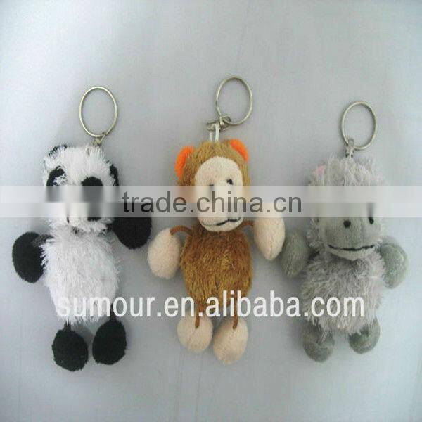 Animal Shaped Stuffed Plush Keychain, Plush Keyring