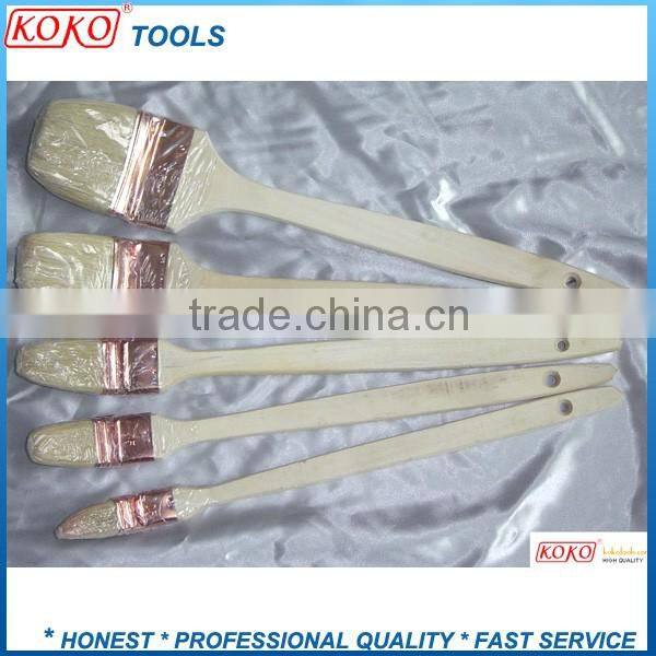 koko08 wooden handle acrylic bristles copper ferrule angle radiator paint brush