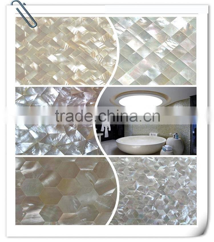 natural square seamless whitelip mother of pearl shell mosaic wall tiles