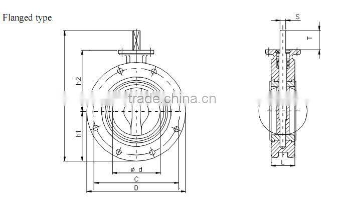 Marine Butterfly Valve Flange Type Butterfly Valve
