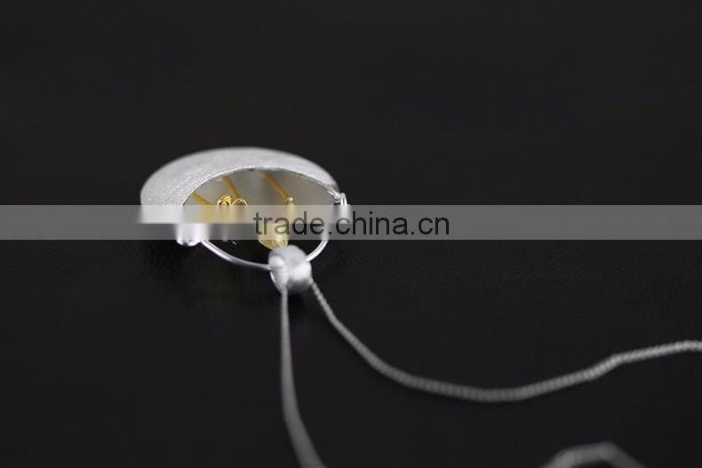 2016 Cute Plants 925 Sterling Silver Pendant for Women Silver Necklace Jewelry