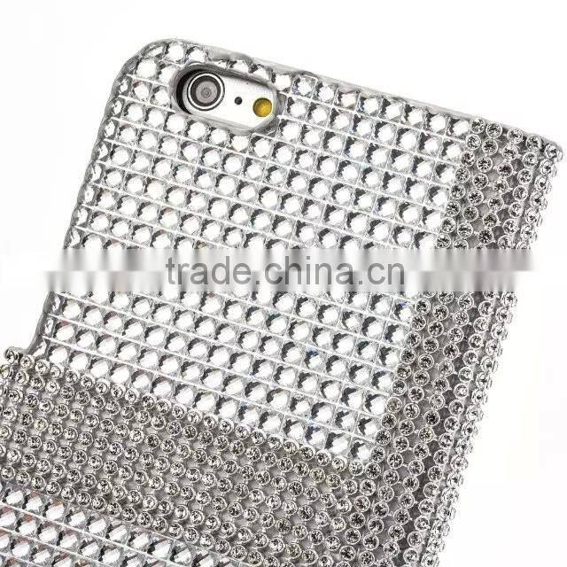 Customized Diamond Leather Flip Bling Case Cover For Samsung Galaxy J7