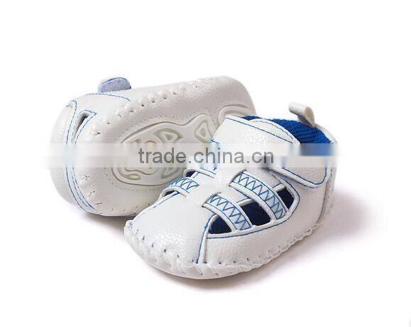 top quality new born baby kids soft half rubber soled toddler pu sandal shoes
