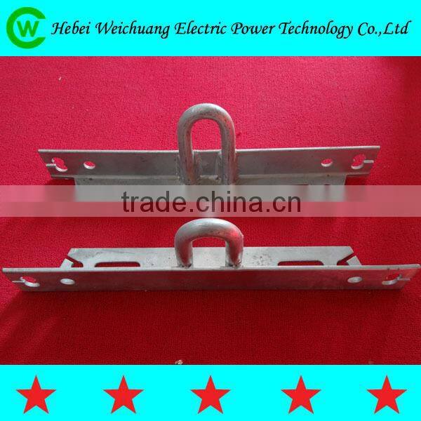 Tension / Straight Galvanized Steel Cross Arm , Alley Arm Crossarm Brace/angle steel