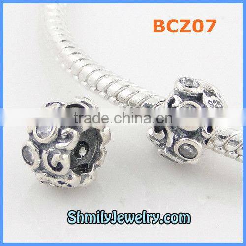 Wholesale Antique Cystal Silver Beads For Jewelry Making BCZ06B