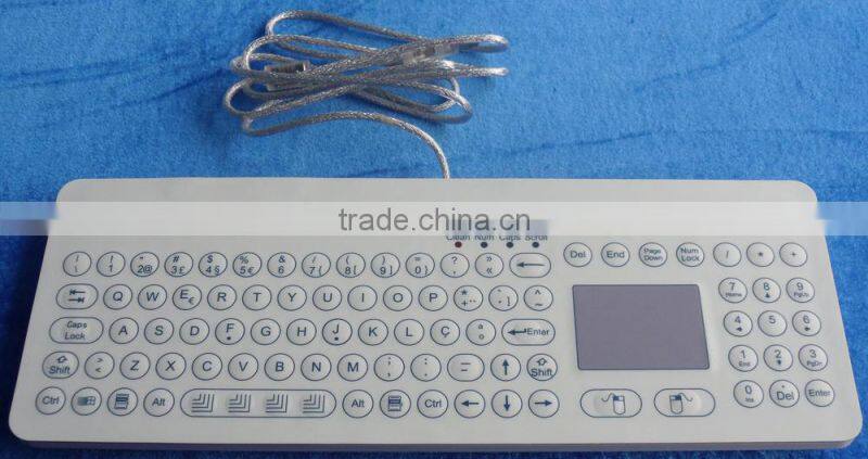 IP68 dustproof desktop all-in-one industrial membrane keyboard with full function