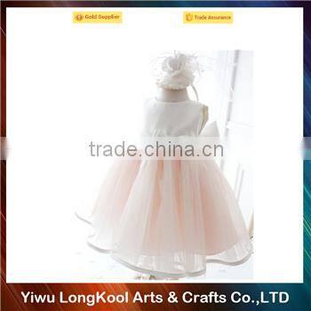 Hot sale breathable birthday long tutu dress for kids light pink plus size tutu dress