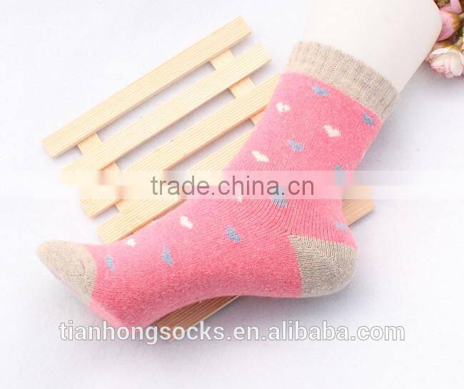 Lady heart design warm wool socks terry socks
