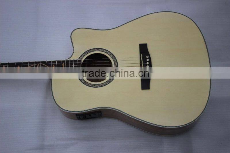 DC-77-4 spruce&zebra acoustic guitar with fishman EQ