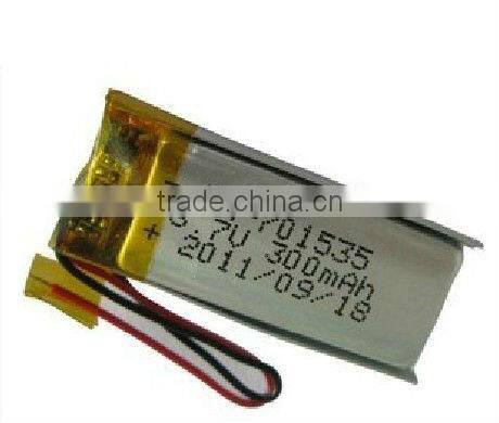 300mah recharegeable lithium ion battery for Tablet PC Camera made in china