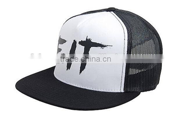 Custom Plastic Visor String Short Bill Foam Plain Trucker Cap Mesh Hat With String