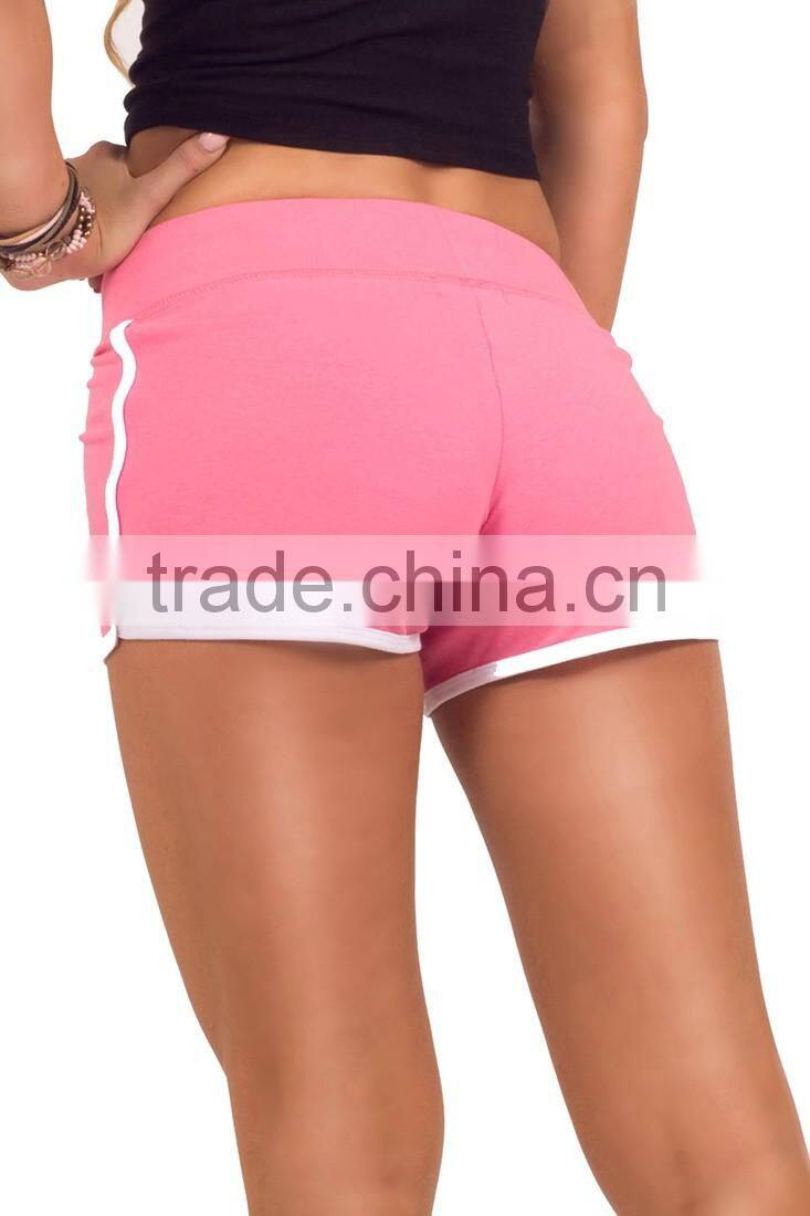 nylon/spandex womens active shorts