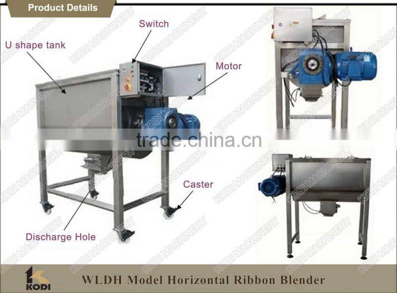 WLDH Model Horizontal U-shaped Ribbon Blender Ribbon Mixer