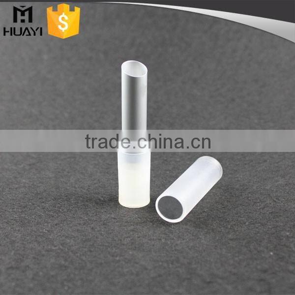 empty slim plastic packing custom lipstick with silver color tube