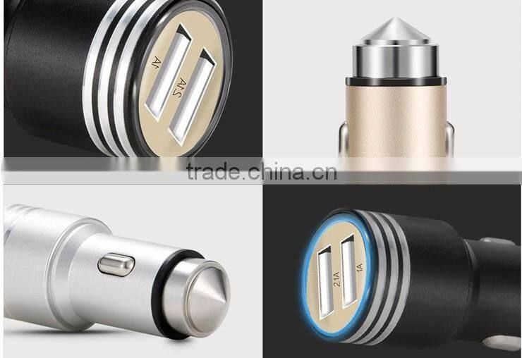 2016 hot sales usb car charger for automobile 2.4a vw car usb charger