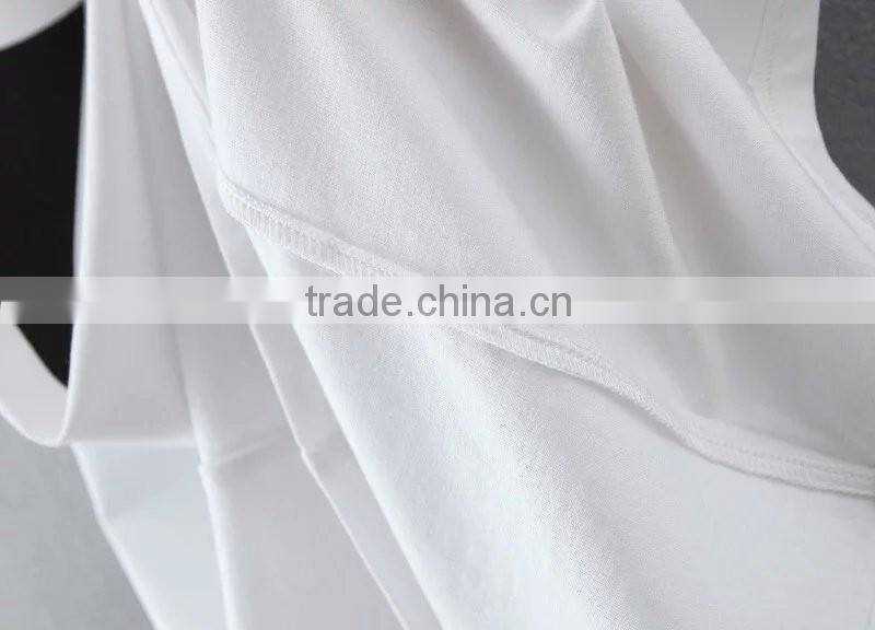 2016 spring summer new fashion printed cotton t shirt of women clothing printed white lady t-shirt